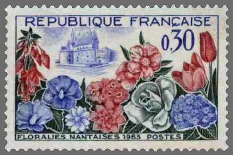 Name:  timbre france 1963 - 1369 - Fleurs et chateau pour les floralies nantaises 1963.jpg
Views: 443
Size:  45.4 KB