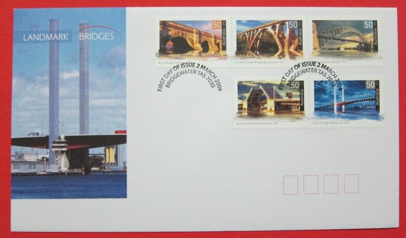 Name:  433-BRIDGES - AUSTRALIA - 2004 SET OF 5 ON FDC -45k.jpg
Views: 857
Size:  40.9 KB